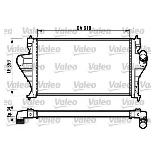 VALEO - 816919 (интеркулер/ Peugeot 605, Citroen XM 2.1TD 96-00)