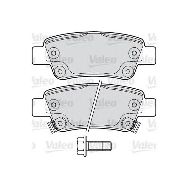 VALEO - 601038 (Комплект тормозных колодок)