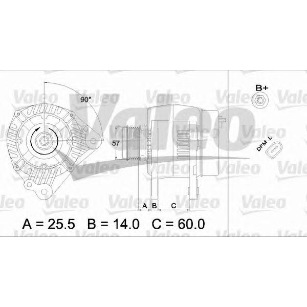 VALEO - 437400 (Генератор новый VW/AUDI)