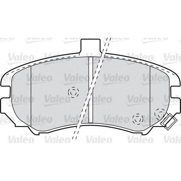 VALEO - 598739 (Колодки тормозные передние Elantra XD 1.6/2.0/2.0CRDi 03>)