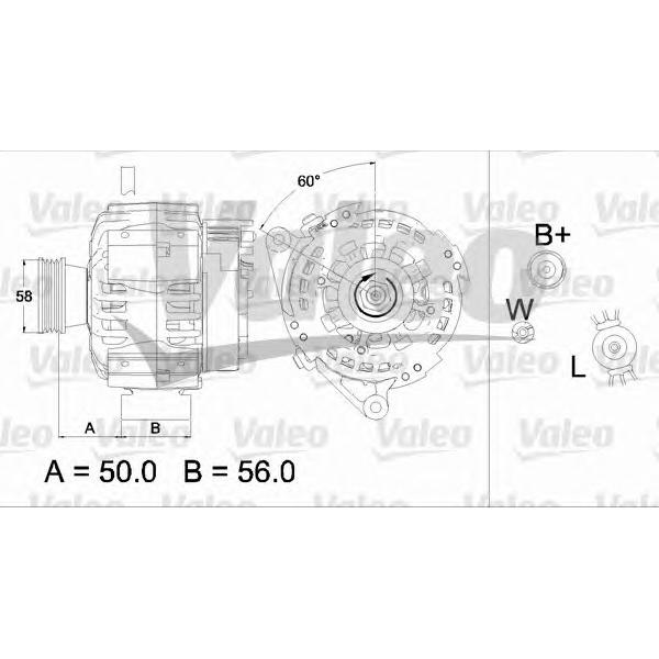 VALEO - 437467 (Генератор AUDI 90A)