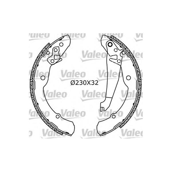 VALEO - 562641 (Колодки тормозные барабанные Ø230x32)