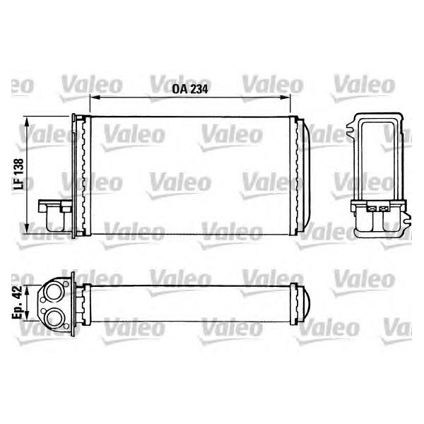 VALEO - 883965 (радиатор печки/ Peugeot 205 1.0-1.9D 83>)