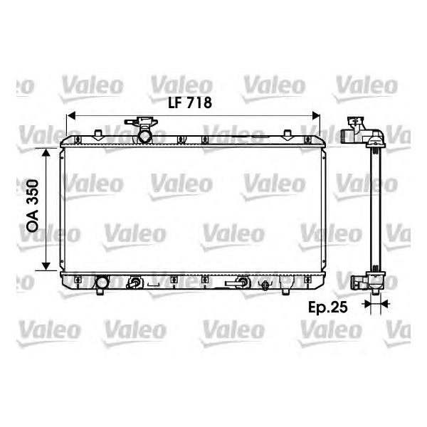 VALEO - 734165 (радиатор/ Suzuki Liana 1.3/1.6 АКПП 01>)