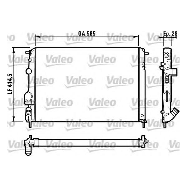 VALEO - 732866 (радиатор/ Renault Megane/Scenic 1.4-1.8 99-03)
