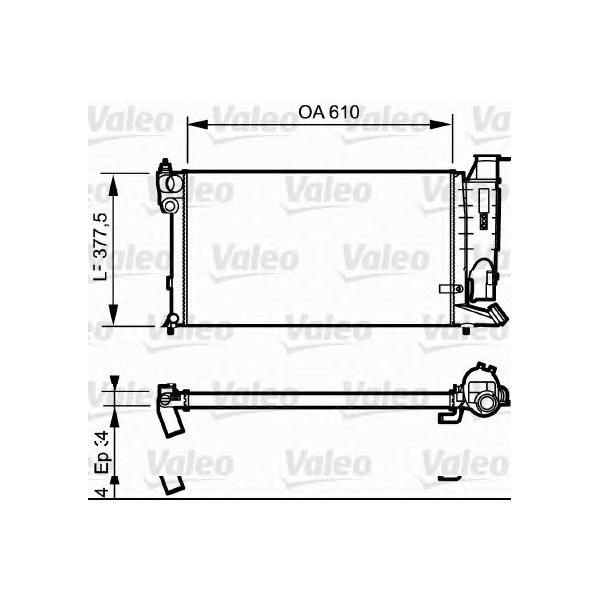 VALEO - 731176 (радиатор/ Citroen ZX, Peugeot 306 1.9TD МКПП 94-98)