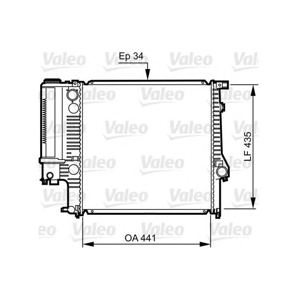 VALEO - 731512 (Радиатор MERCEDES W202,210 C200-250D,C280 93-01 + oil cooler)