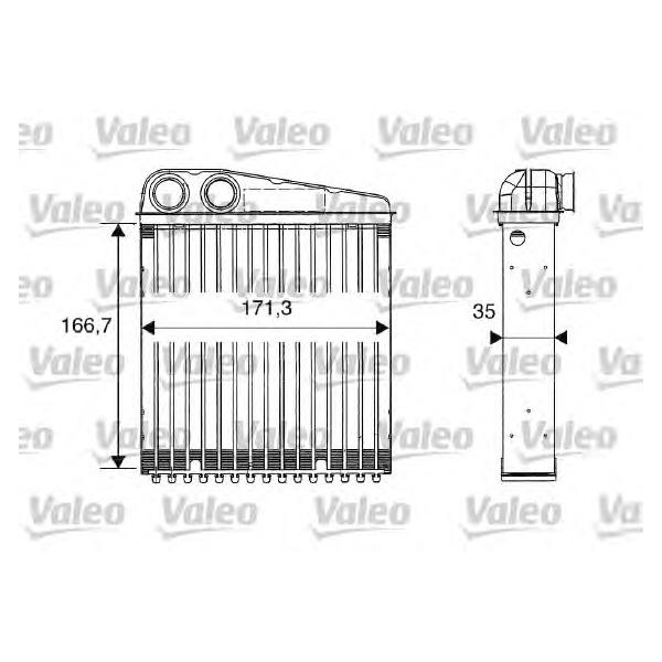 VALEO - 812250 (Радиатор отопителя NISSAN: MICRA (K12) 1.0 16V/1.2 16V/1.5 dCi 03-)