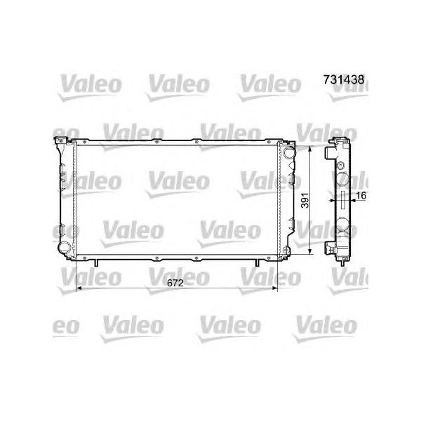 VALEO - 731438 (радиатор/ Subaru Legacy 2.2T АКПП 89-94)