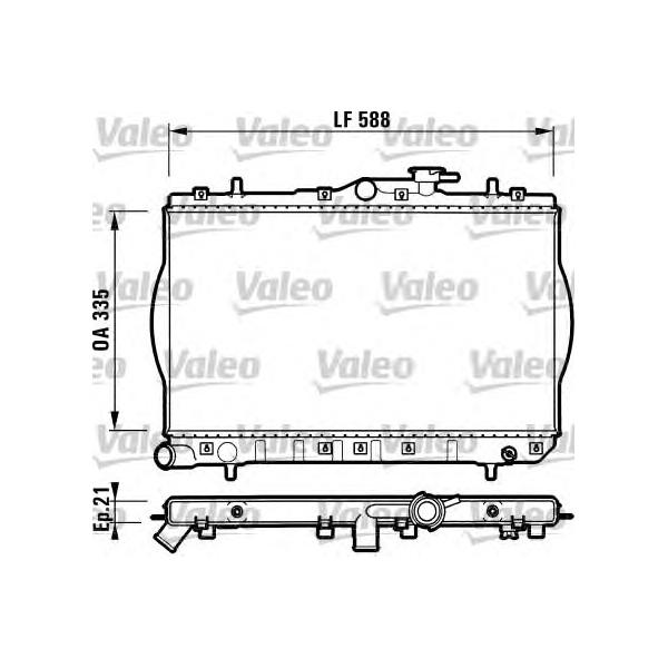 VALEO - 732488 (радиатор/ Hyundai Accent 1.3/1.5 МКПП 94-00)