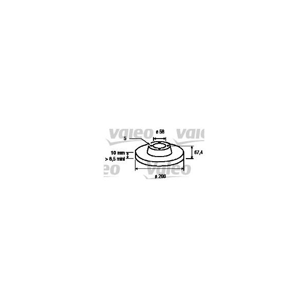 VALEO - 186503 (Диск тормозной задний Ø266x10)