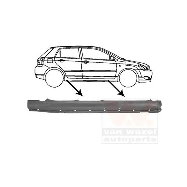 VAN WEZEL - 5393104 (Порог кузова TOYOTA COROLLA AE12 (03/2002-07/2007) прав мод 4дв 03/02-07/07)