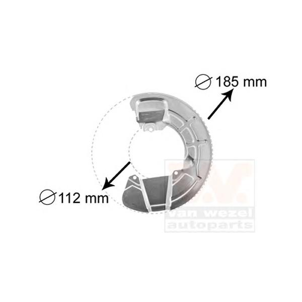 VAN WEZEL - 5930372 (Кожух тормозного диска передн прав VOLVO: S70/V70 97-)