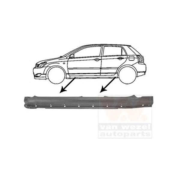 VAN WEZEL - 5393103 (Порог кузова TOYOTA COROLLA AE12 (03/2002-07/2007) лев мод 4дв 03/02-07/07)