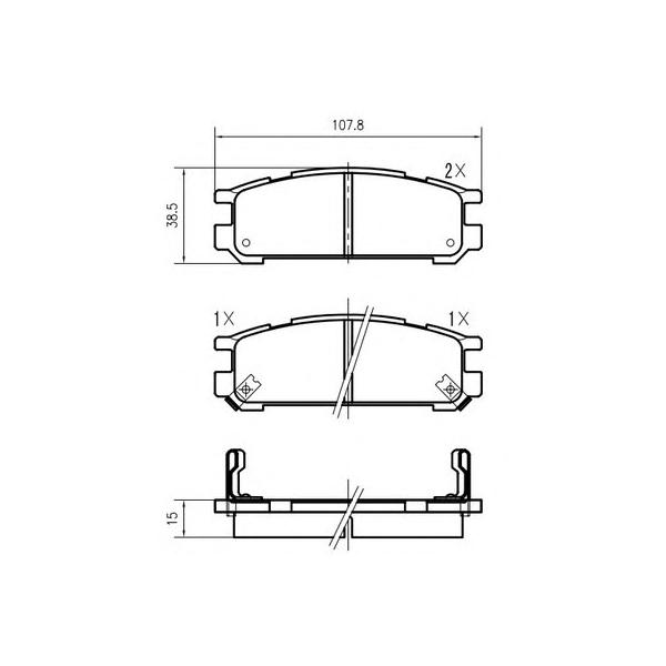 VEMA - K821100 (Комплект+тормозных+колодок)