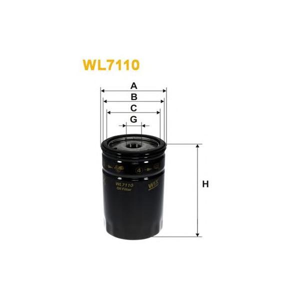 WIX FILTERS - WL7110 (Фильтр масляный BMW: 3 75-84, 3 82-92, 3 Touring 87-94, 3 85-93, 5 72-81, 5 80-90, 5 87-95, Z1 88-91)