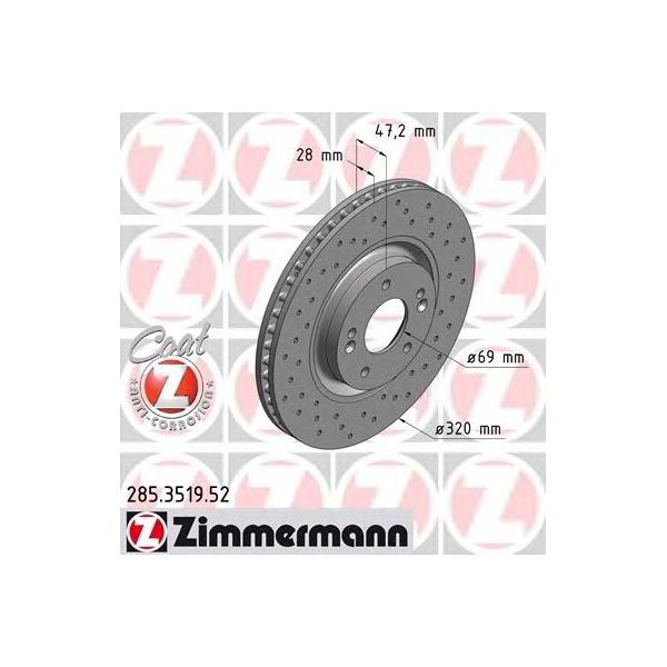 ZIMMERMANN - 285351952 (Диск тормозной)