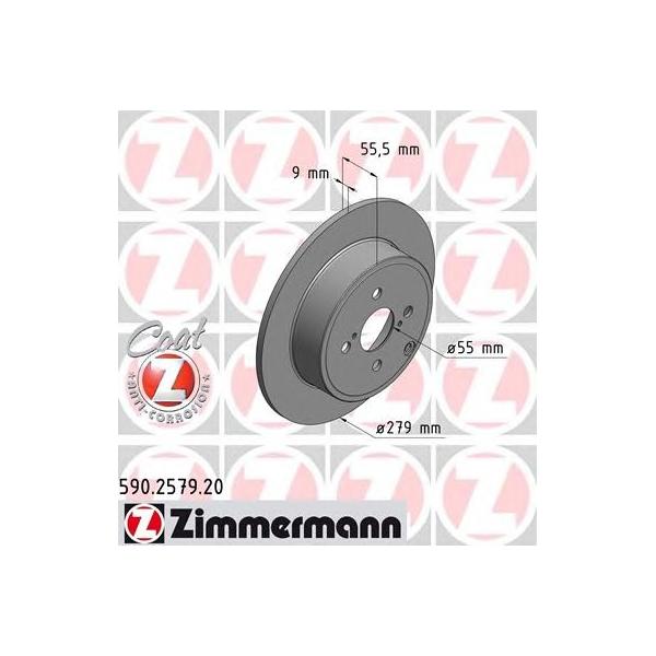 ZIMMERMANN - 590257920 (Диск тормозной задний)