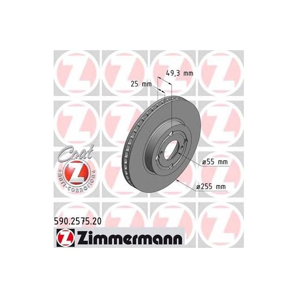 ZIMMERMANN - 590257520 (Диск тормозной)