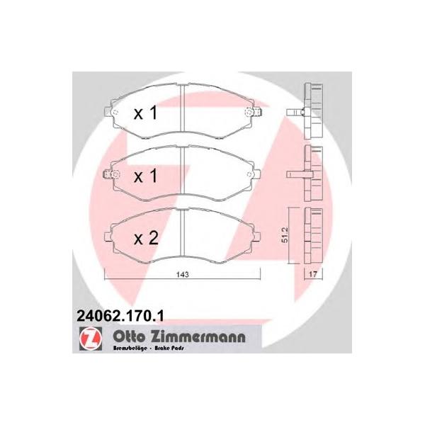 ZIMMERMANN - 240621701 (Колодки тормозные дисковые)