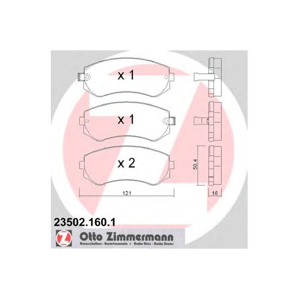 ZIMMERMANN - 235021601 (Колодки тормозные дисковые)