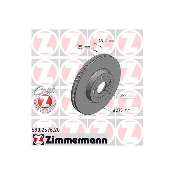 ZIMMERMANN - 590257620 (Диск тормозной передний)