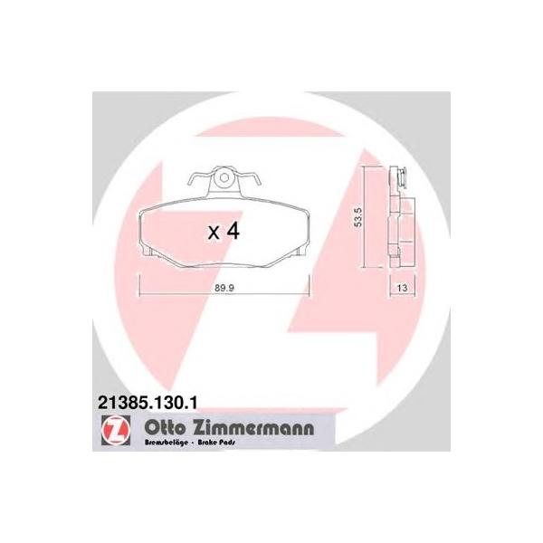 ZIMMERMANN - 213851301 (Колодки тормозные дисковые)