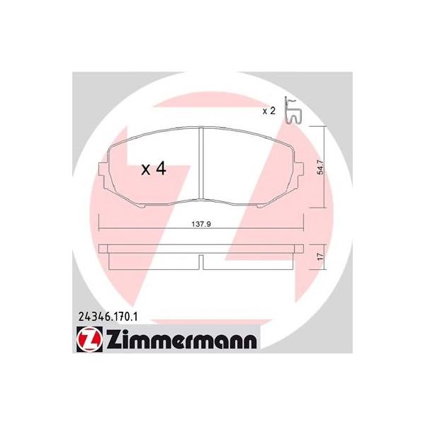 ZIMMERMANN - 243461701 (Колодки торм.пер.)