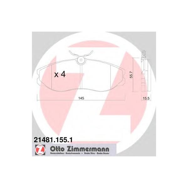 ZIMMERMANN - 214811551 (Колодки тормозные дисковые)