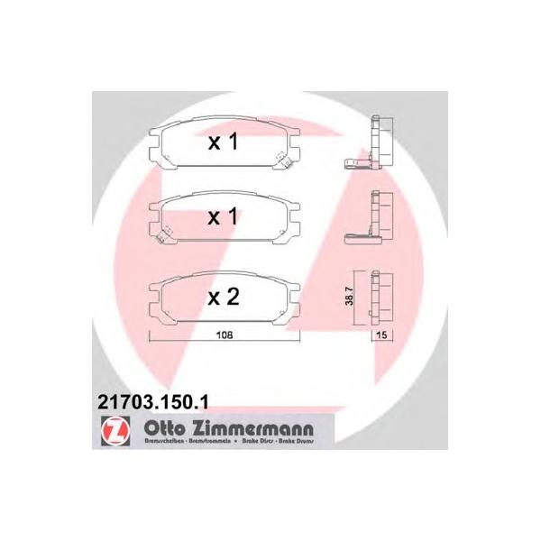 ZIMMERMANN - 217031501 (Колодки тормозные дисковые)