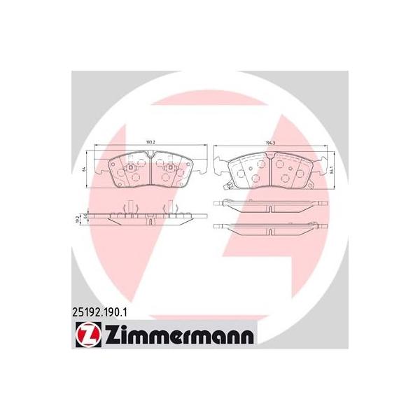 ZIMMERMANN - 251921901 (Колодки торм.пер.)