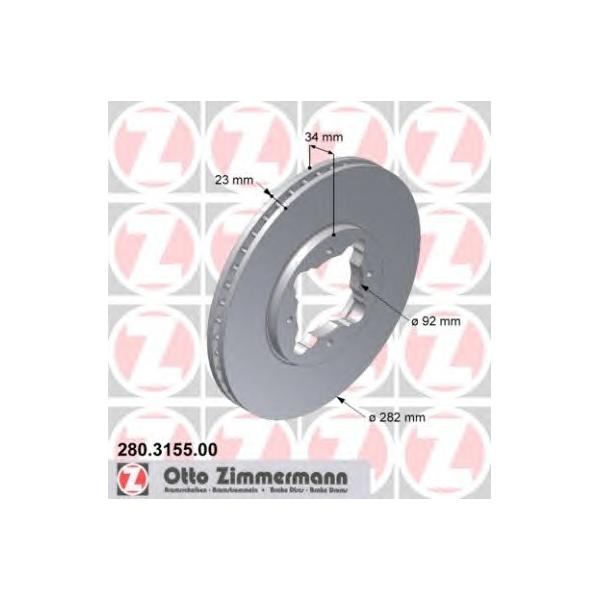 ZIMMERMANN - 280.3155.00 (Тормозной диск)