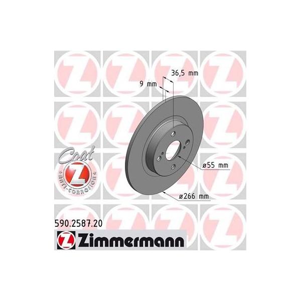 ZIMMERMANN - 590258720 (Диск тормозной задний)