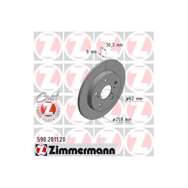 ZIMMERMANN - 590281120 (Тормозной диск)