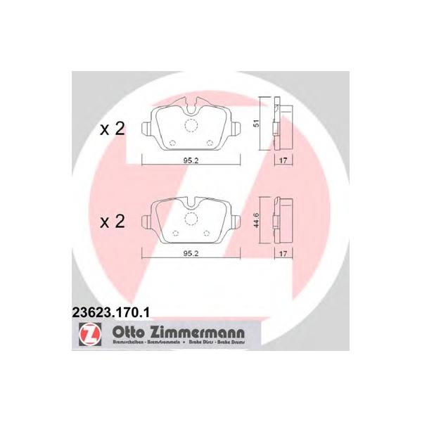 ZIMMERMANN - 236231701 (Колодки тормозные дисковые)