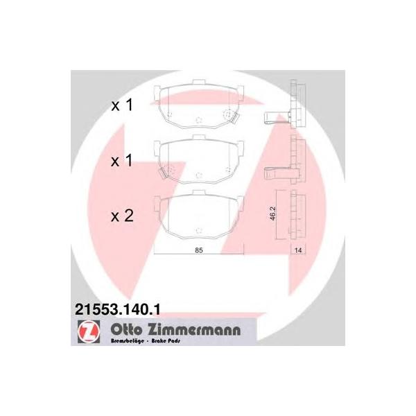 ZIMMERMANN - 215531401 (Колодки тормозные дисковые)