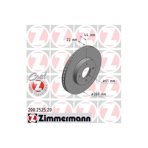 ZIMMERMANN - 200252520 (Диск тормозной)