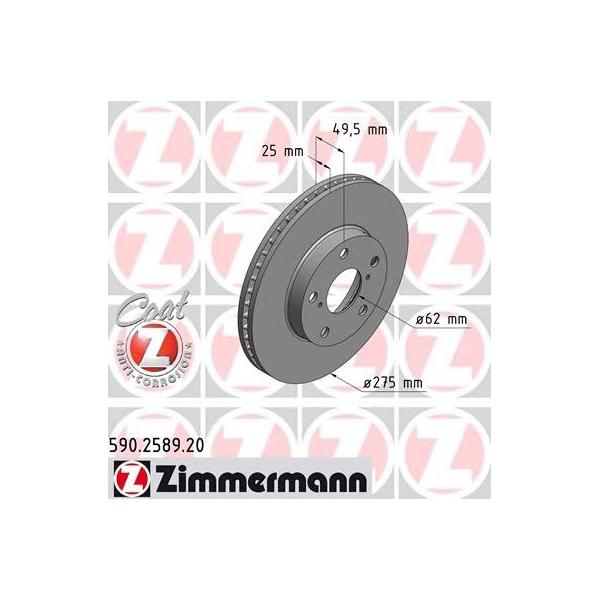 ZIMMERMANN - 590258920 (Диск тормозной передний)