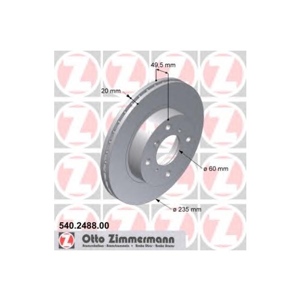 ZIMMERMANN - 540.2488.00 (Тормозной диск)